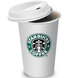 Керамическая термочашка Starbucks Белая