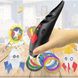 3Д ручка акумуляторна з трафаретами і пластиком для малювання 3Д Pen Чорна