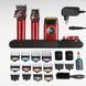 Комплект машинка для стрижки, триммер, електробритва VGR 3IN1STEPLERSS PRO RED Чорна з червоним