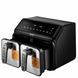 Аэрогриль с двумя лотками и сенсорным экраном 4,5л+4,5л 2000Вт Air Fryer RAF R.5376 Черный