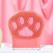Щетка вибрационная аккумуляторная для лица Лапка paw washer Темно-розовая