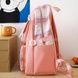 Набор 5в1 школьный рюкзак, сумка, клатч, пенал и мешочек MFG-2-618Pink Розовый с клеткой и цветными шариками