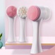 Багатофункціональна 3D щітка для обличчя Facial Cleansing Brush Рожева