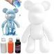 Набор для творчества Флюидный Мишка 33см Арт терапия DIY Creative Fluid Bear Голубой с белым