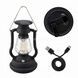 Ліхтар у вигляді гасової лампи 7LED Solar and Hand Crank Lamp RY-T91 Чорний