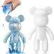 Набор для творчества Флюидный Мишка 33см Арт терапия DIY Creative Fluid Bear Голубой с белым