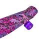 Пенни борд со светящимися колесами PU Penny Board Розовый лес