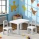 Комплект детской мебели Стол и 2 стульчика пластиковый разборной Technok Toys 0150 Серый с белым