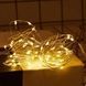 Светодиодная гирлянда 12м 100LED RGB (питание от солнечной панели) Теплый белый