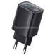 Зарядное устройство для Usams CC229 30W GaN 1USB A 1 Type-C Display Fast Charger black