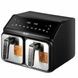 Аэрогриль с двумя лотками и сенсорным экраном 4,5л+4,5л 2000Вт Air Fryer RAF R.5376 Черный