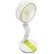 Вентилятор настольный аккумуляторный с Led подсветкой Hurry Bolt HB-2019 Белый с салатовым