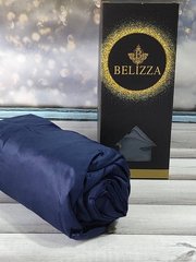 Простынь на резинке с наволочками Belizza Lacivert 160х200см Сатин
