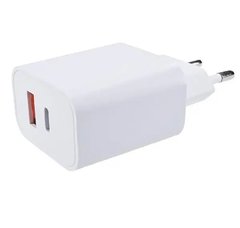 Адаптер Fast Charge USB+type C Белый