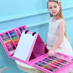 УЦЕНКА! Набор для детского творчества в чемодане из 208 предметов Розовый