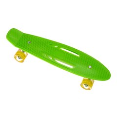 Скейт Пенни борд Best Board S206, колеса PU светящиеся, дека с ручкой Зеленый