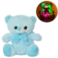 Плюшевий світиться ведмедик Тедді 30 см Блакитний