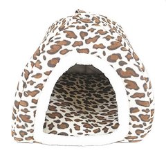 Мягкий домик Pet Hut для собак и кошек Леопард