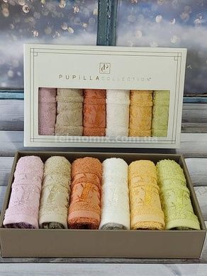 Рушники Pupilla Elit koyu 30х50см Бамбук набір 6шт