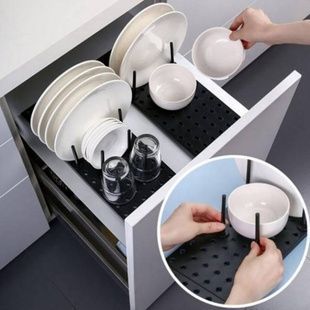 Підставка для посуду 45*15*10см Чорна