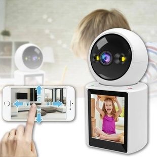 Камера видеонаблюдения радионяня с дисплеем 2.8 WIFI V3 ICSEE Белая