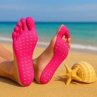 Стельки-наклейки защитные для ходьбы босиком и купания в водоемах Nakefit 30&ndash;34р пара Розовые
