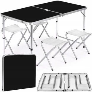 Стіл та стільці для пікніка Folding Table Чорний
