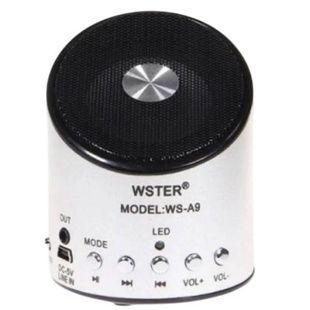 Колонка акумуляторна компактна з FM-приймачем Wster WS-A9 Сіра