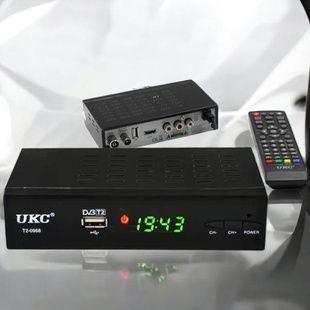 Тюнер цифровий DVB-T2 з підтримкою WiFi адаптера UKC 0967 Чорний