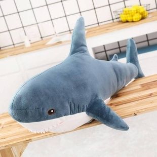 Игрушка мягкая Акула обнимашка 140см EL-2117-16 Синяя с белым