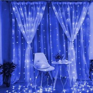 Гірлянда штора Водоспад внутрішня 480LED 3*3м Синє світло