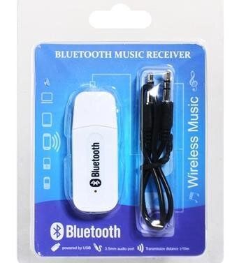 AUX USB Bluetooth, аудіо адаптер H-163 білий