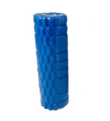 Ролик масажний для йоги, фітнесу (спини і ніг) OSPORT (30*9 см) Синій