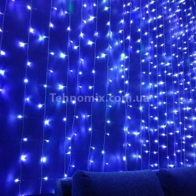 Гірлянда штора Водоспад внутрішня 480LED 3*3м Синє світло