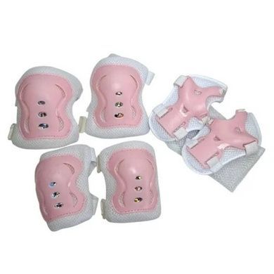 Ролики детские раздвижные с полным комплектом защиты р 34-38 Scale Sports Pink LF 605 Розовые