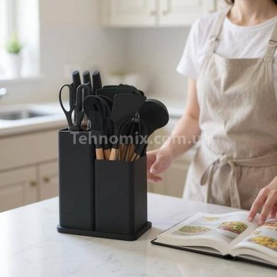 Набір силіконового кухонного начиння 21 шт Kitchenware Set Чорний