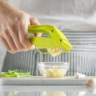 Прес для часнику подрібнювач ручний 2в1 Garlic Slicer Салатовий