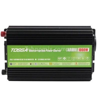 Преобразователь напряжения с функцией UPS 12-220V 1000W Tossa TAU1000L Черный с салатовым