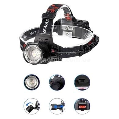 Фонарь налобный PLD-T115-2PM10-TG (white+red) Черный