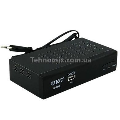 Тюнер цифровий DVB-T2 з підтримкою WiFi адаптера UKC 0967 Чорний