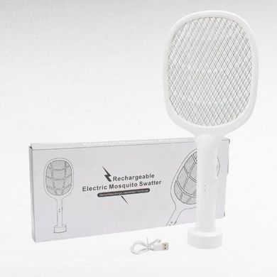 Мухобойка електрична Multifunction Electric mosquito Swatter Біла