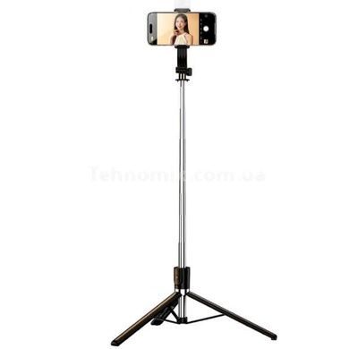 Штатив-селфі палиця з пультом управління DF-01S selfie stick Чорний