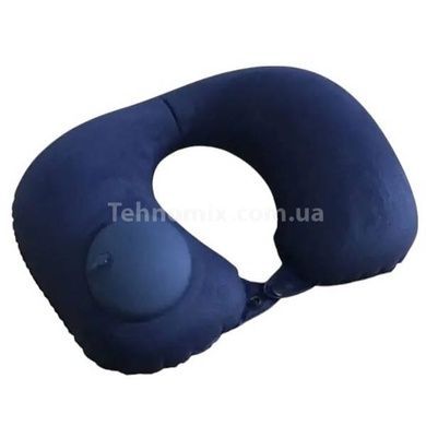 Подушка-підголовник U-подібна для подорожей Темно-синя