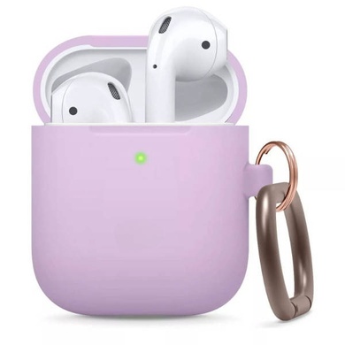 Чехол для AirPods 2 Hang Case силиконовый с карабином Фиолетовый