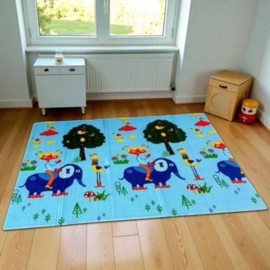Коврик детский игровой 2-х сторонний 180*150*0,08см EVA В-82115 Желтый с принтом