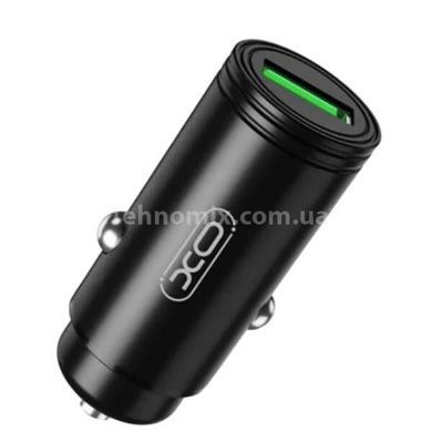 Автомобільний зарядний пристрій XO CC39 QC3.0 18W Car charger with Type-c Чорне
