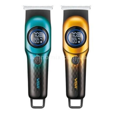 Триммер аккумуляторный 4 насадки 600mAh VGR V-966 Professional Черный с голубым