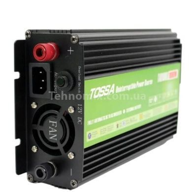 Преобразователь напряжения с функцией UPS 12-220V 1000W Tossa TAU1000L Черный с салатовым
