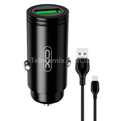 Автомобільний зарядний пристрій XO CC39 QC3.0 18W Car charger with Type-c Чорне