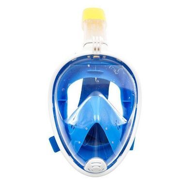 Маска полнолицевая Tribord Freebreath для снорклинга, подводного плавания синяя (L-XL)